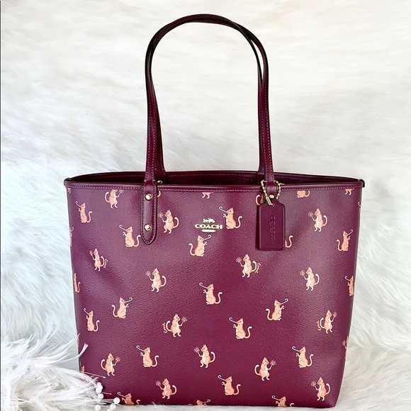 Coach Bags New Coach F8232 Berry Party Cat Reversible Poshmark